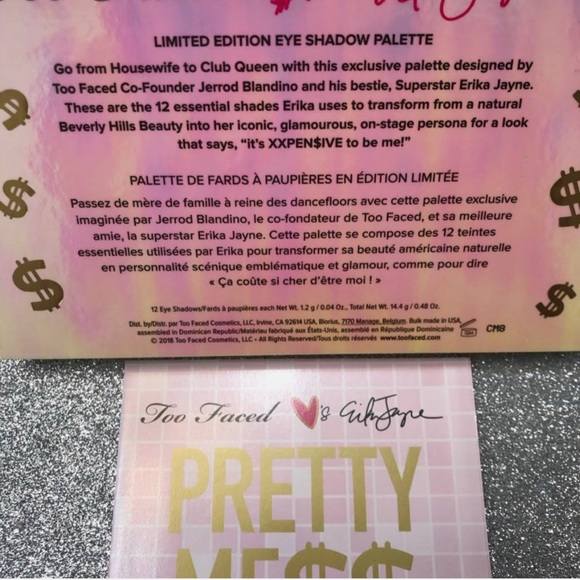 🌸Too Faced ~ Erika Jayne PRETTY MESS limited edition, eyeshadow palette 🌷🌸💐 - Picture 3 of 5